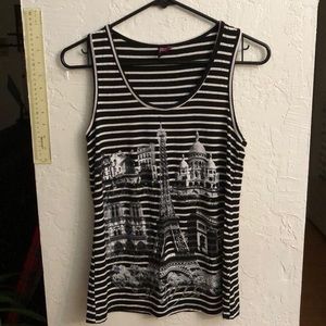 Striped Paris tank top